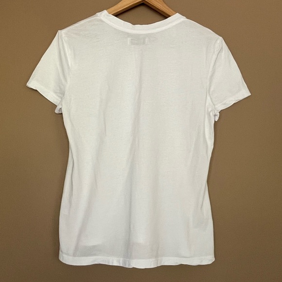 {Rowan} Short Sleeve Crewneck Cotton Tee in White - Womens Small - Picture 4 of 8